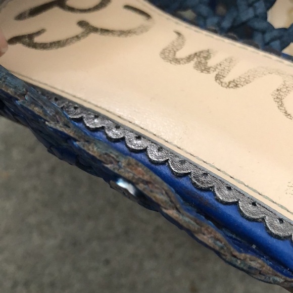 SAM ELDMAN Blue netted mules - Picture 15 of 15